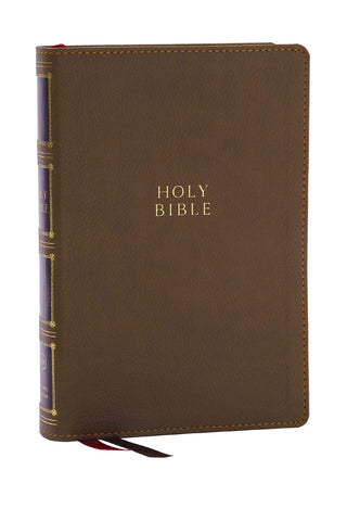 Image of KJV Holy Bible: Compact Bible with 43000 Center-Column Cross References Brown Leathersoft Red Letter Comfort Print: King James Version