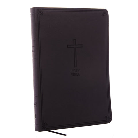 Image of NKJV, Value Thinline Bible, Large Print, Leathersoft, Charcoal, Red Letter Edition, Comfort Print: Holy Bible, New King James Version