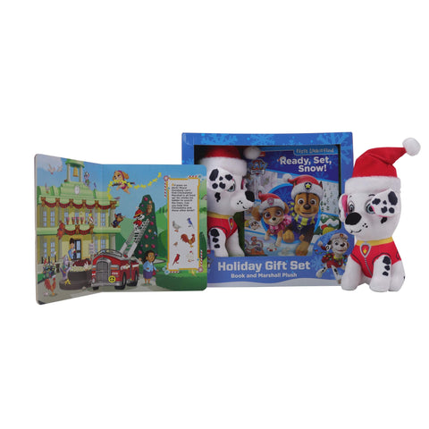 Image of Nickelodeon Paw Patrol - Ready, Set, Snow! Holiday Gift Set - First Look and Find Activity Book with Marshall Plush!