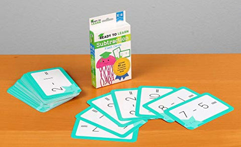 Image of Ready to Learn: K-2 Subtraction Flash Cards: Includes 48 Cards to Practice Subtraction Skills!