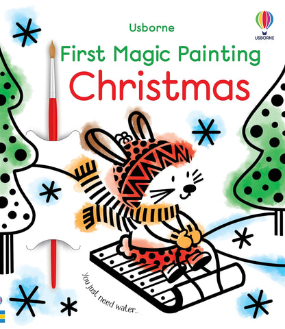 Image of FIRST MAGIC PAINTING CHRISTMAS: A FESTIVE WATER COLORING ACTIVITY BOOK FOR KIDS, WITH SIMPLE STYLISH IMAGES TO BRING THE HOLIDAY SEASON TO LIFE