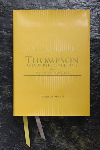 Image of KJV Thompson Chain-Reference Bible Hardcover Yellow Gold Red Letter Comfort Print