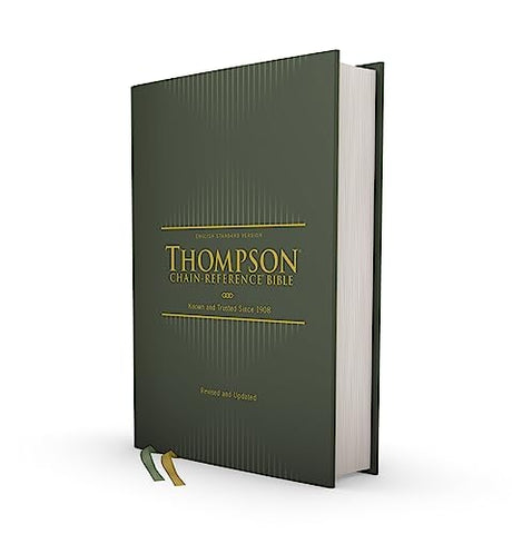 Image of ESV, Thompson Chain-Reference Bible, Hardcover, Green, Red Letter