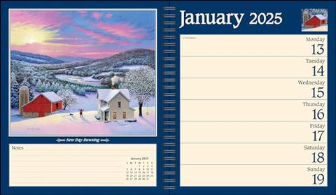 Image of JOHN SLOANE'S COUNTRY SEASONS 12-MONTH 2025 MONTHLY/WEEKLY PLANNER CALENDAR
