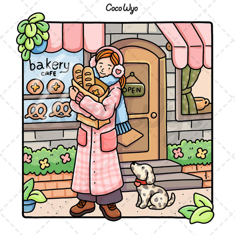 Image of Girl Moments: Coloring Book for Adults and Teens Featuring Cute Cozy Daily Activities for Relaxation (Cozy Spaces Coloring)