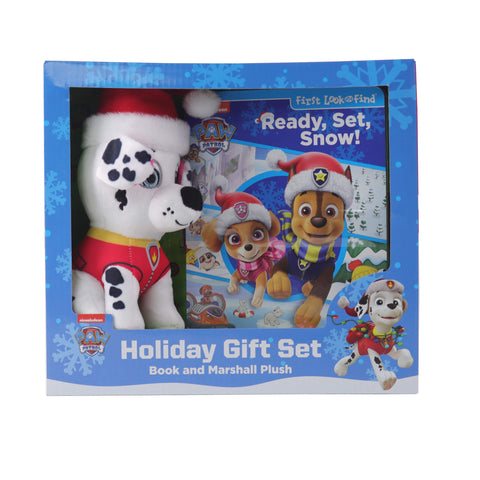 Image of Nickelodeon Paw Patrol - Ready, Set, Snow! Holiday Gift Set - First Look and Find Activity Book with Marshall Plush!