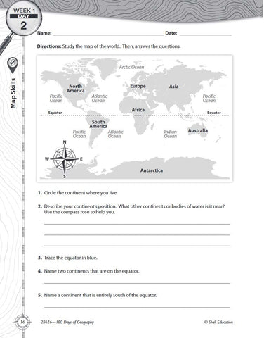 Image of 180 Days™: Social Studies, Geography for 5th Grade Practice Workbook for Classroom and Home, Cool and Fun Practice Created by Teachers (180 Days of Practice)