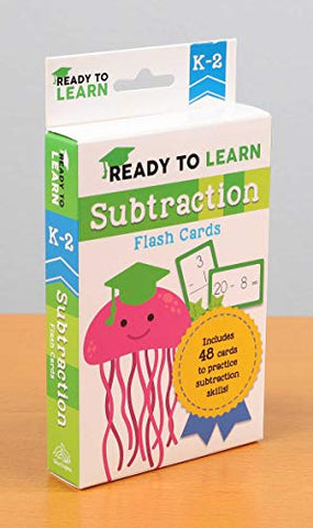 Image of Ready to Learn: K-2 Subtraction Flash Cards: Includes 48 Cards to Practice Subtraction Skills!