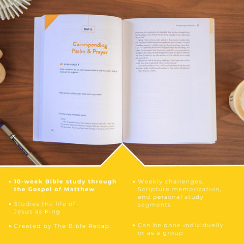 Image of Knowing Jesus as King: A 10-Session Bible Study on the Gospel of Matthew?For Individual or Group Study ?Includes Daily Readings, Teachings, Questions, ... (The Bible Recap Knowing Jesus Series)