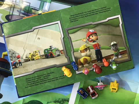 Image of Paw Patrol My Busy Books - Storybook, 10 figurines, playmat