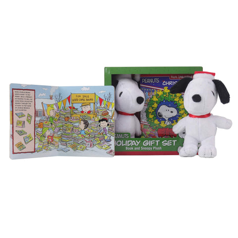 Image of Peanuts - Christmas Is Here! Holiday Gift Set - First Look and Find Activity Book and Snoopy Plush - PI Kids