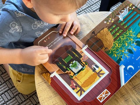 Image of JOHN DEERE KIDS GOOD NIGHT TRACTOR ON THE FARM: DELUXE LIFT-A-FLAP & POP-UP SURPRISE BOARD BOOK, AGES 2-6