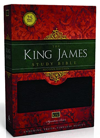 Image of KJV STUDY BIBLE, LARGE PRINT, BONDED LEATHER, BLACK, RED LETTER: SECOND EDITION