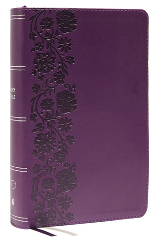 Image of KJV Holy Bible: Large Print Single-Column with 43,000 End-of-Verse Cross References, Purple Leathersoft, Personal Size, Red Letter, (Thumb Indexed): King James Version