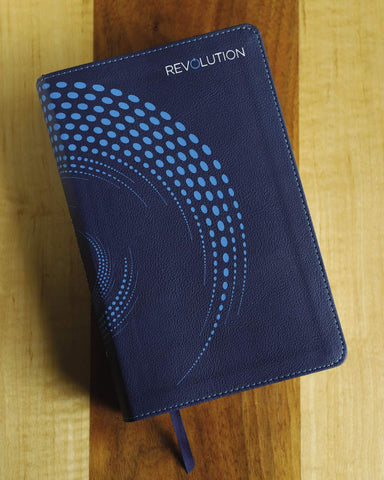 Image of NIV, REVOLUTION BIBLE, LEATHERSOFT, BLUE: THE BIBLE FOR TEEN GUYS