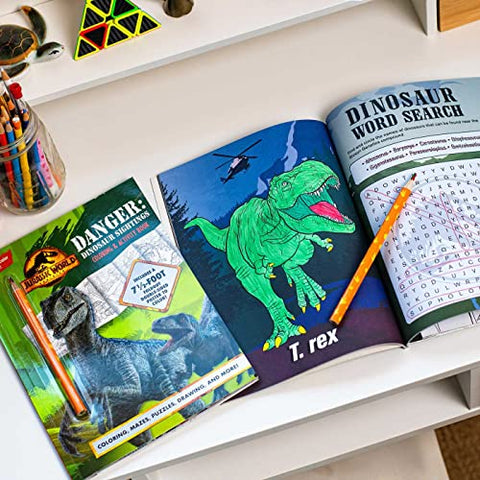 Image of Jurassic World Dominion: Danger: Dinosaur Sightings: Coloring and Activity Book with Pull-out Poster