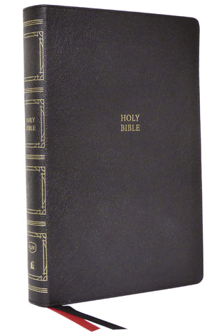 Image of KJV Holy Bible: Paragraph-style Large Print Thinline with 43000 Cross References Black Genuine Leather Red Letter Comfort Print (Thumb Indexed): King James Version