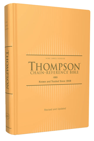 Image of KJV Thompson Chain-Reference Bible Hardcover Yellow Gold Red Letter Comfort Print
