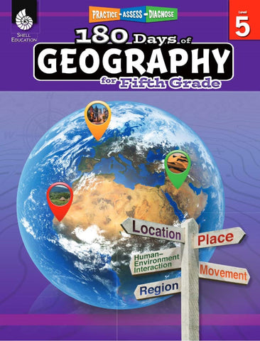 Image of 180 Days™: Social Studies, Geography for 5th Grade Practice Workbook for Classroom and Home, Cool and Fun Practice Created by Teachers (180 Days of Practice)