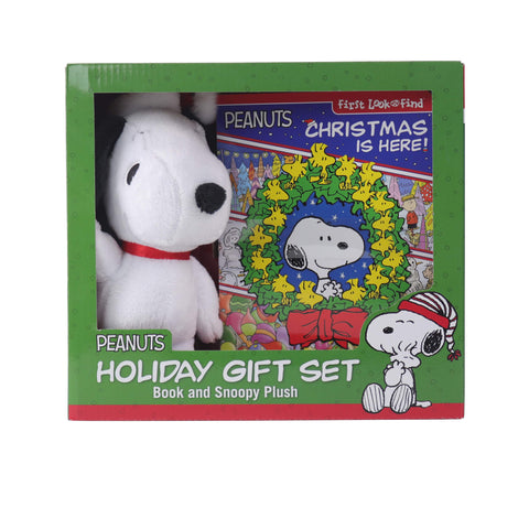 Image of Peanuts - Christmas Is Here! Holiday Gift Set - First Look and Find Activity Book and Snoopy Plush - PI Kids