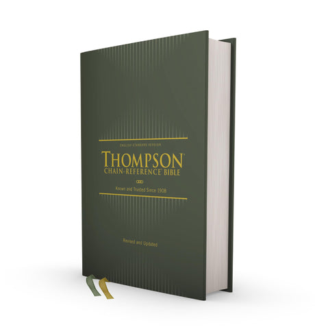 Image of ESV, Thompson Chain-Reference Bible, Hardcover, Green, Red Letter