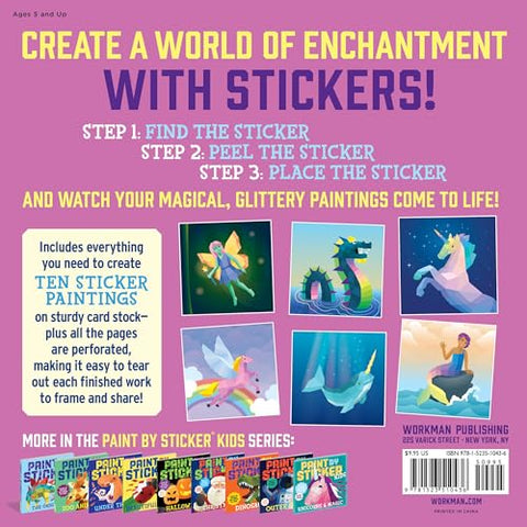 Image of Paint by Sticker Kids: Mermaids & Magic!: Create 10 Pictures One Sticker at a Time! Includes Glitter Stickers