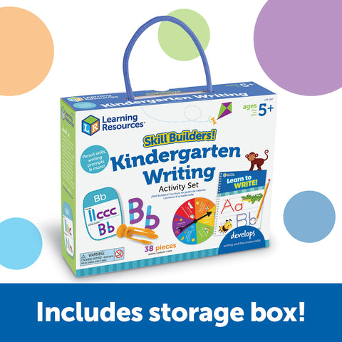 Image of Learning Resources Skill Builders! Kindergarten Writing - 38 Piece Activity Set , Ages 5+ Kindergarten Learning Essential Materials, Alphabet Learning Activities, Kindergarten Homeschool Supplies