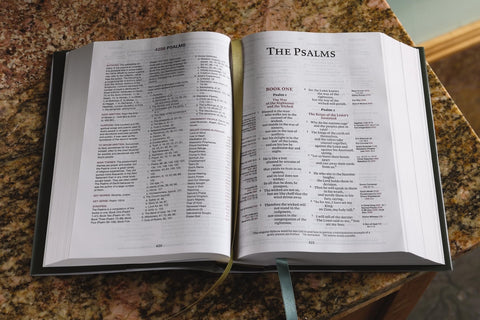 Image of ESV, Thompson Chain-Reference Bible, Hardcover, Green, Red Letter