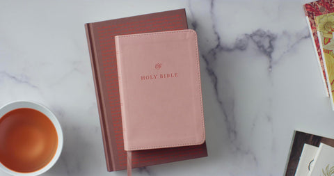 Image of ESV LARGE PRINT COMPACT BIBLE (TRUTONE, BLUSH ROSE)