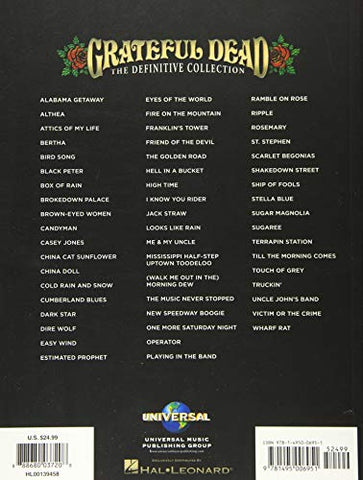 Image of Grateful Dead - The Definitive Collection | Piano, Vocal, and Guitar Sheet Music | 54 Iconic Songs from the Legendary Jam Band | Hal Leonard Artist Songbook