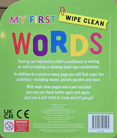 Image of Words - My First Wipe Clean Book