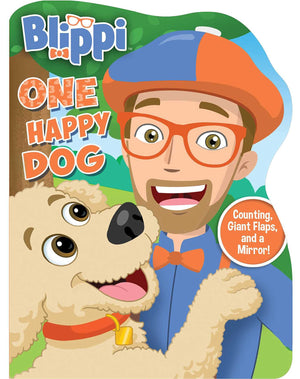 Blippi: One Happy Dog (Shaped Board Books with Flaps)