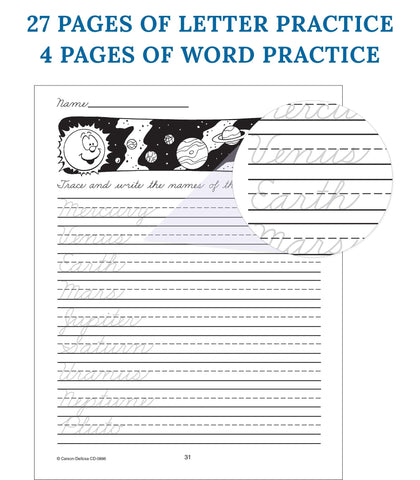 Image of Carson Dellosa Beginning Cursive Handwriting Workbook, Traditional Writing Book With Number and Letter Tracing and Sight Words Practice, Classroom or Homeschool Curriculum (Traditional Handwriting)