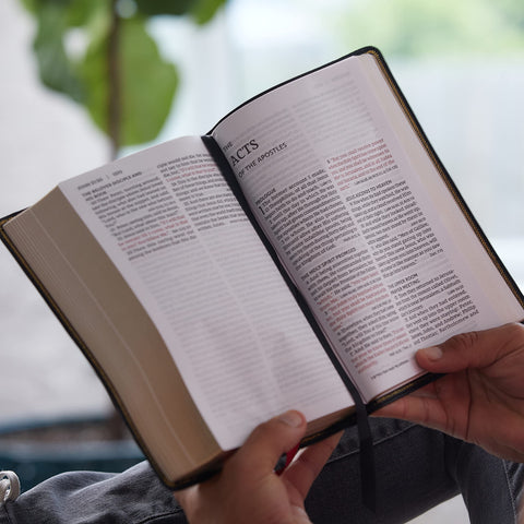 Image of NKJV Deluxe End-of-Verse Reference Bible Personal Size Large Print Leathersoft Black Red Letter Comfort Print: Holy Bible New King James Version