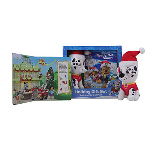 Image of Nickelodeon Paw Patrol - Ready, Set, Snow! Holiday Gift Set - First Look and Find Activity Book with Marshall Plush!