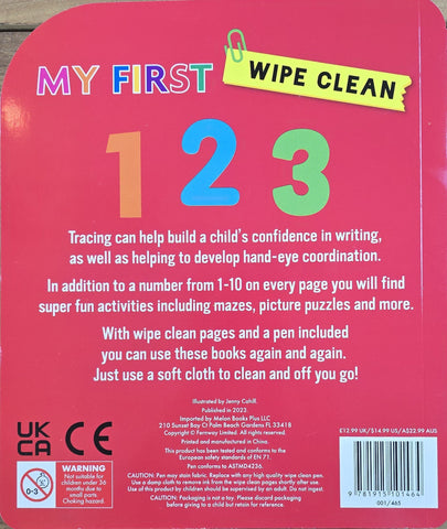 Image of 1,2,3 - My First Wipe Clean Book