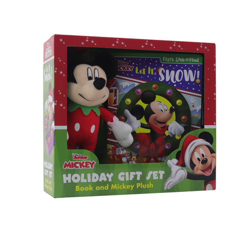 Image of Disney Junior Mickey Mouse Clubhouse - Let It Snow! Holiday Gift Set - First Look and Find Activity Book and Mickey Plush! - PI Kids