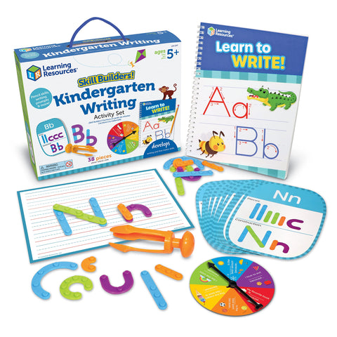 Image of Learning Resources Skill Builders! Kindergarten Writing - 38 Piece Activity Set , Ages 5+ Kindergarten Learning Essential Materials, Alphabet Learning Activities, Kindergarten Homeschool Supplies