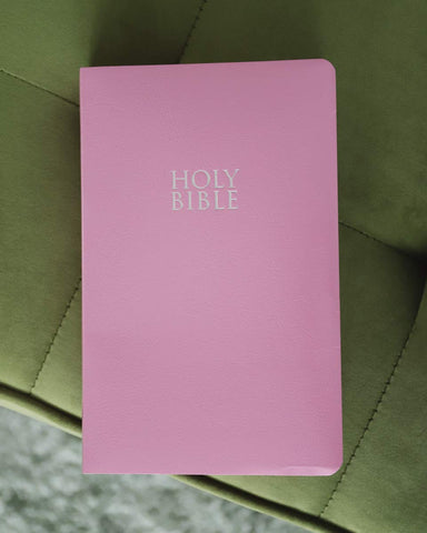 Image of NIV, GIFT AND AWARD BIBLE, LEATHER-LOOK, PINK, RED LETTER, COMFORT PRINT