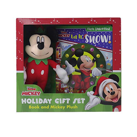 Image of Disney Junior Mickey Mouse Clubhouse - Let It Snow! Holiday Gift Set - First Look and Find Activity Book and Mickey Plush! - PI Kids