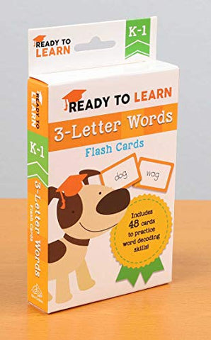 Image of Ready to Learn: K-1 3-Letter Words Flash Cards: Includes 48 Cards to Practice Word Decoding Skills!