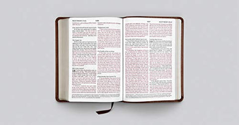 Image of ESV LARGE PRINT COMPACT BIBLE (TRUTONE BROWN, MOSAIC CROSS DESIGN)