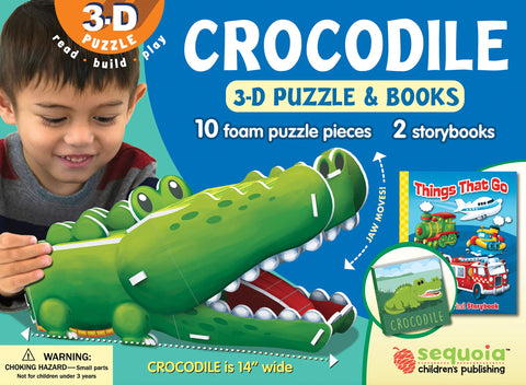 Image of Crocodile 3-D Puzzle & 2-Book Set