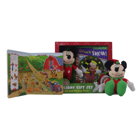 Image of Disney Junior Mickey Mouse Clubhouse - Let It Snow! Holiday Gift Set - First Look and Find Activity Book and Mickey Plush! - PI Kids