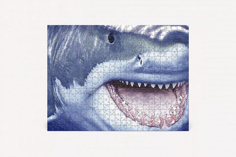 Image of The Great White Shark 500-Piece Jigsaw Puzzle & Book: A 500-Piece Family Jigsaw Puzzle Featuring The Shark Handbook