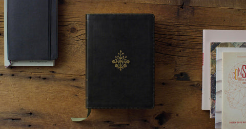 Image of ESV LARGE PRINT STUDY BIBLE (TRUTONE, OLIVE, BRANCH DESIGN)