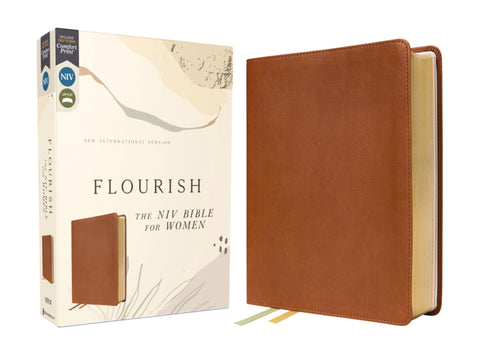 Image of Flourish: The NIV Bible for Women, Leathersoft, Brown, Comfort Print