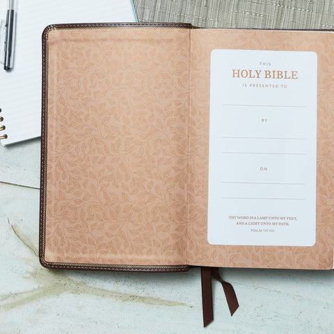 Image of KJV HOLY BIBLE: PERSONAL SIZE GIANT PRINT WITH 43,000 CROSS REFERENCES, BLACK LEATHER-LOOK, RED LETTER, COMFORT PRINT: KING JAMES VERSION