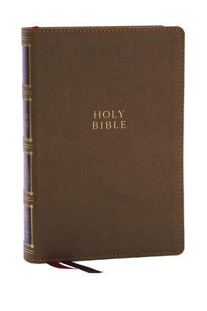 KJV Holy Bible: Compact Bible with 43000 Center-Column Cross References Brown Leathersoft Red Letter Comfort Print: King James Version