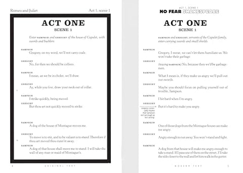 Image of ROMEO AND JULIET: NO FEAR SHAKESPEARE SIDE-BY-SIDE PLAIN ENGLISH